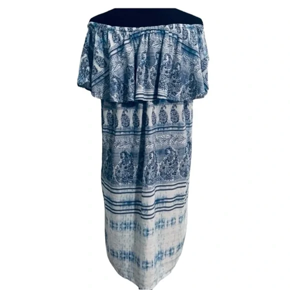 beachlunchlounge Blue/White Dress Size XS - Picture 2 of 5